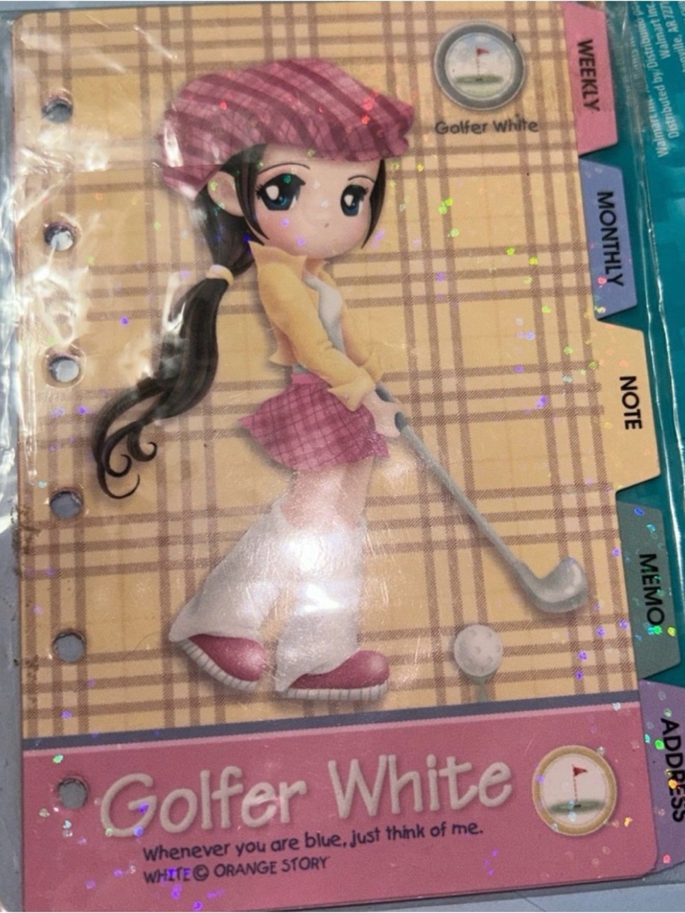 Pink Plaid Notebook Divider -